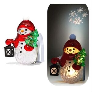 SNOWMAN PROJECTOR NIGHTLIGHT WALLFLOWER FRAGRANCE PLUG BY BATH AND BODY WORKS